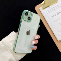 Accessoires de coque de téléphone les plus vendus par galvanoplastie transparente compatibles avec la couverture arrière de l'iPhone 12 13 14 15 16 17 Pro Max