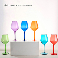 Verres à vin flottants réutilisables durables en Tritan transparent coloré personnalisés de 420 ml (14 oz), sans BPA, sans plomb, pour la natation