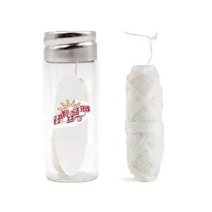 Zero Waste 100% Biodegradable Silk Dental Floss in Reusable Glass Bottle