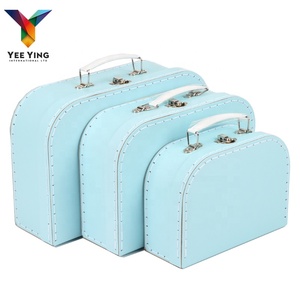 Các tông màu xanh trẻ em giấy nhỏ vali hộp bao bì hộp quà tặng có thể in mẫu vali giấy - Product Image 2