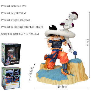 Statuetta Anime in PVC da 25cm, Modello Artigianale di Dragon Ball con <span class=keywords><strong>Goku</strong></span> che Combatte il Coda di Freezer, Vendita Calda - Product Image 2
