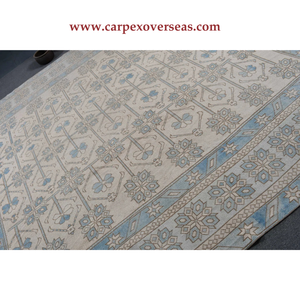 Pasillo de casa, envío rápido, teñido a mano, azul, algodón, tejido, felpa, altura, antideslizante, resistente a las manchas, conjuntos de alfombras - Product Image 4