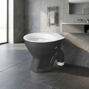 Cuvette de toilettes EWC en céramique verte Vitrosa rustique, WC moderne Vistaar à poser au sol avec siphon S/P - Product Image 2