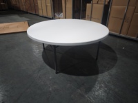 Usine Camping En Plein Air Randonnée 6FT Ronde Non Pliable Grande Table En Plastique HDPE Banquet De Mariage Jardin Table Commerciale pour Les Événements