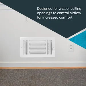 HVAC registro di ventilazione a tre vie muro registro ritorno griglia aria copertura presa d'aria bianco per parete o soffitto