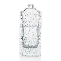 Bouteille de parfum en verre transparent gaufré à base épaisse, OEM ODM, vente en gros, flacon diffuseur de parfum vide haut de gamme, vente chaude