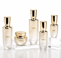 Flacon en verre triangulaire de luxe 30ml/50ml/100ml/120ml pour emballage cosmétique avec pompe à lotion et pot de 50g, couleur OEM