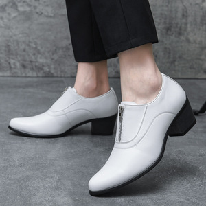 <span class=keywords><strong>Scarpe</strong></span> Formali <span class=keywords><strong>da</strong></span> <span class=keywords><strong>Uomo</strong></span> in Vera Pelle <span class=keywords><strong>con</strong></span> <span class=keywords><strong>Tacco</strong></span> <span class=keywords><strong>Alto</strong></span>, Punta Affusolata, Stile Britannico, Chiusura <span class=keywords><strong>con</strong></span> Cerniera, Suola in Gomma, Taglia 37 - Product Image 2
