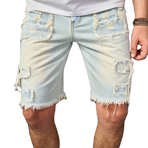 Shorts de Mezclilla Desgastados al por Mayor para Hombre - Product Image 1