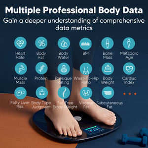 ब्लूटूथ स्मार्ट इलेक्ट्रॉनिक डिजिटल स्केल पोर्टेबल बैटरी संचालित फिटनेस के लिए सुपर पतली है - Product Image 3