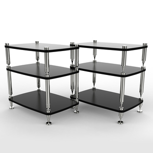 Système de rangement modulaire audiophile MRS, colonnes solides en acier inoxydable 304, support amortisseur en MDF pour amplificateur et lecteur <span class=keywords><strong>CD</strong></span> - Product Image 1
