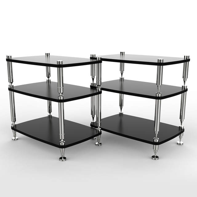 MRS New Modular Audiophile Racking System 304 Stainless Steel Solid Column MDF Shock Absorber Stand For Amplifier CD Player