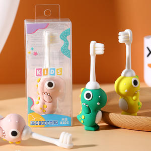 Sikat gigi dinosaurus bayi bebas BPA untuk bulu ekstra lembut balita dirancang untuk gusi gigi halus untuk anak-anak 12 bulan ke atas - Product Image 2