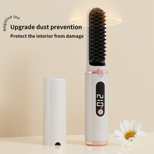 Al por mayor, nuevo peine y tabla de aluminio para alisar el cabello con carga inalámbrica, mini alisador de cabello compacto con iones negativos, seguro para - Product Image 4