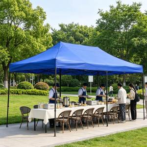 3x4.5m Premium Pop up Canopy <b>Tent</b> Black Hexagonal Steel Frame Waterproof Folding <b>Gazebo</b> for Party and Event Shelter - Product Image 1