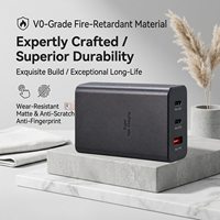Chargeur GaN 65W en gros, charge rapide, 3 ports, adaptateur secteur Type C, 2C1A, chargeur de téléphone portable pour Samsung