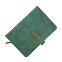 Carnets en gros : Carnet d'écriture en cuir PU A5 personnalisé, couverture rigide, idéal comme cadeau, avec impression possible