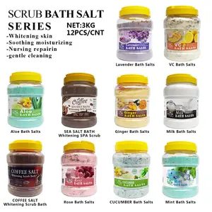 Harga Murah Garam Laut Alami Scrub Tubuh SPA Bersih Mendalam Garam Mandi Pemutih Exfoliator 3KG