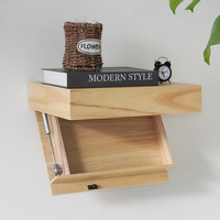Étagère murale en bois avec compartiments, boîtes de rangement, organisateur multifonctionnel pour le salon et la chambre à coucher