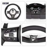 Volant en cuir de qualité supérieure avec surpiqûres personnalisées, poignée antidérapante confortable, amélioration de l'intérieur pour BMW F20 F30 F32 F48 F25 F80 F82