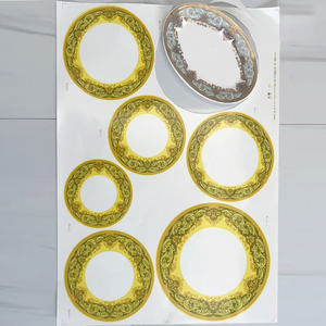 <span class=keywords><strong>Decalcomanie</strong></span> a trasferimento d'acqua con stampa a caldo oro <span class=keywords><strong>per</strong></span> piatti in ceramica e <span class=keywords><strong>porcellana</strong></span> - Carta decalcomania flessibile altamente personalizzabile a colori - Product Image 3