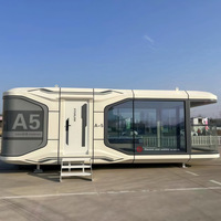 Maison préfabriquée de luxe moderne sur mesure, type cabine Apple, portable et modulaire, pour hôtel-capsule, complexe hôtelier et projet de camping