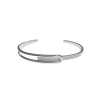 Pulsera de Plata 925 FY-SL311 para Mujer, Diseño Abierto, Estilo Nicho, de Alta Gama, Moderna, Venta al por Mayor de Fábrica