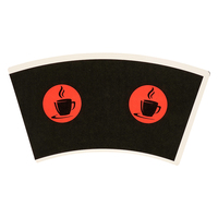 Ventilateur de tasse de papier enduit de PE biodégradable de matière première recyclable imperméable jetable de tasse de papier