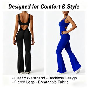 بدلات رياضية نسائية بدون أكمام مقاس كبير، ملابس تمرين طويلة بدون خياطة، بدلة نسائية سريعة الجفاف ومرنة للرياضة - Product Image 5