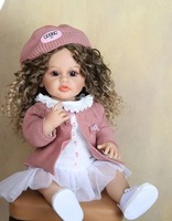 Mehrsprachige Konversationsaufzeichnung 22 Zoll Lebensechte Neugeborenen-Babypuppe Weiche Silikon-Vinyl-Mädchenpuppe Geburtstagsgeschenk Anpassbar