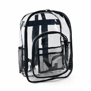 Heavy Duty Large Transparent Pvc <b>Waterproof</b> Double-Layer Work Travel Bag <b>School</b> <b>Backpack</b> With Zipper and Mesh Divider - Product Image 1