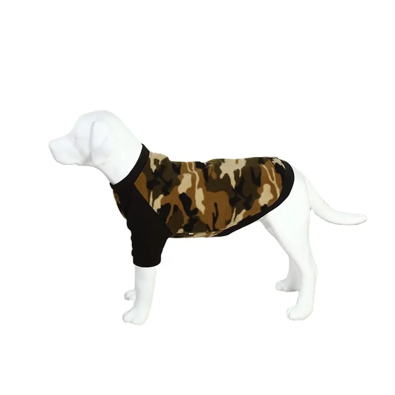 Pull pour chien de haute qualité Fashion Warm Polar Fleece Camouflage Pet Pullover