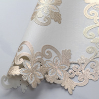 Napperons de table ronds en PVC, design classique métallisé, écologiques, résistants à la chaleur, pour mariage et décoration