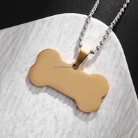 Porte-clés personnalisé en acier inoxydable poli pour chiens, pendentif vierge à graver au laser, étiquette d'identification métallique par sublimation