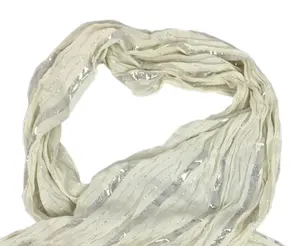 2024 Золотой блестящий яркий металлический Модный Шелковый женский шарф