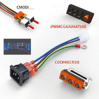 Prise d'alimentation CA à clipser IEC C14 personnalisée avec faisceau de câbles LH14-2, câble de port de charge, conducteur en cuivre étamé, gaine en PVC