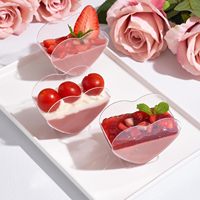 Gobelet à gelée en plastique PS transparent à paroi unique 80ml 3oz Mini gobelets à mousse du désert jetables pour bols d'apéritif au pouding à la crème glacée