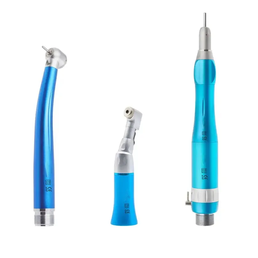 Buntes 2 4-Loch-Dental-Kit für chirurgische Handstücke mit niedriger Geschwindigkeit und einem Hoch geschwindigkeit shand stück für Luft turbinen