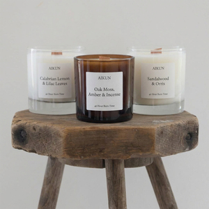 Vela Aromática Artesanal de Cera de Soya Ecológica, Sin Humo, en Vaso de Vidrio, para Tiendas de Regalos, Suministro de Fábrica AIKUN - Product Image 1