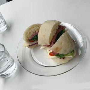 SOLHUI Klare Glaswaren kleine runde Form gehärtetes Glas Abendessen Serviert eller täglich verwendet Küchen geschirr zu Hause - Product Image 2