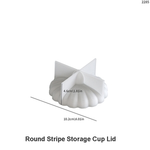Early Riser Wave Stripe Oval redondo maceta molde <span class=keywords><strong>de</strong></span> silicona DIY aromaterapia vela taza molde <span class=keywords><strong>de</strong></span> <span class=keywords><strong>yeso</strong></span> para decoración del hogar - Product Image 6