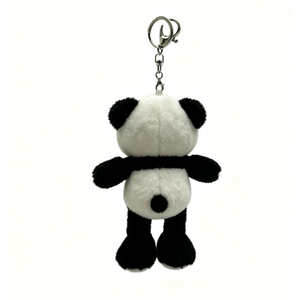 Porte-clés personnalisé en peluche panda, mini-breloque panda en peluche, porte-clés panda noir et blanc, breloque de sac panda mignon en peluche - Product Image 4