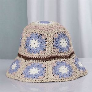 Wholesale High Quality Natural Paper <b>Straw</b> <b>Hat</b> Bohemian Summer Sun <b>Hat</b> Female Hand Crochet Bucket <b>Hats</b> - Product Image 4