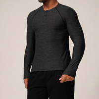 Camiseta Deportiva de Manga Larga para Hombre, Nueva Colección 2026, Secado Rápido, para Running y Fitness, Cuello Redondo, Informal, 89% Poliéster + 11% Elastano