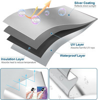 Rideau occultant blanc 100% occultant pour la maison, l'hôtel, les voyages, le salon, la chambre, à découper soi-même, rideau occultant portable (57"x 118")