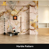 Autocollant mural imitation marbre auto-adhésif 11,8x11,8 pouces, finition brillante plaquée or, imperméable, pour la décoration des murs de la cuisine et de la salle de bain
