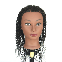 Tête d'entraînement pour femme, cheveux humains bouclés de 135 g, 16 pouces, mannequin de coiffure de haute qualité pour la pratique du coiffage