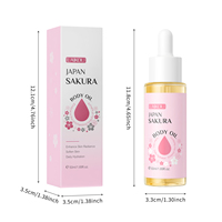 LAIKOU Huile Corporelle Éclaircissante et Hydratante au Japonais Sakura, Vitamine C et Acide Hyaluronique, Prix Usine Marque Privée 50ml
