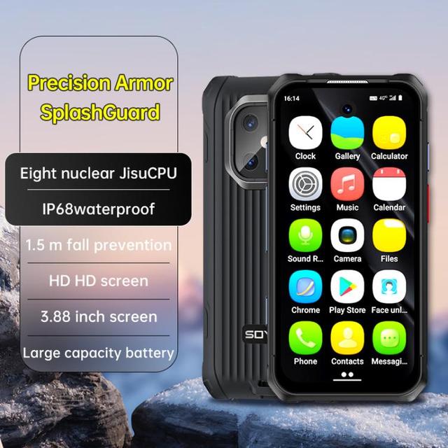 New Arrival Global Version SOYES Maxo Mini Rugged Phone 6GB+128GB 3.88 Inch Android 12.0 MTK6762 Octa Core 4G Smartphone