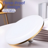 Ampoule LED UFO à triple protection, culot E27, alliage d'aluminium, 1000lm, CRI 80, AC 220V, éclairage de plafond pour bureau